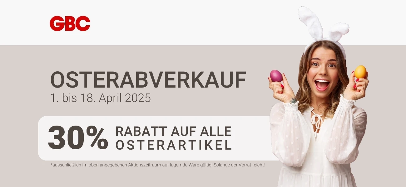 Oster-Abverkauf bei GBC Österreich: -30% auf alle Osterartikel für Floristik & Dekoration